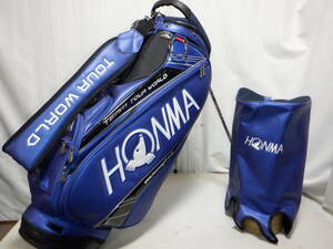 HONMA TEMA TOUR WORLD ホンマゴルフ 9.5型★中古～良品★プロモデル スタンド(BLUE)ゴルフ キャディバック