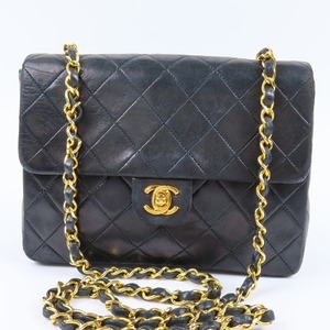 41989★1円スタート★CHANEL シャネル 美品 ミニマトラッセ チェーンショルダーバッグ ターンロック マトラッセ ヴィンテージ ラムスキン