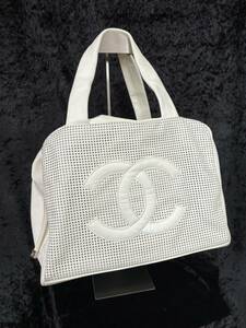 ★ CHANEL/シャネル//美品/ミニボストンバッグ/ホワイト/メッシュ/ココマーク