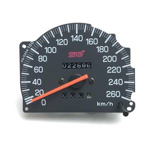 希少 絶版品 動作OK 良品♪ インプレッサ GF8 GC8 WRX STI 260km スピード メーター ST8100055150 22686km