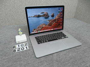 MacBook Retina A1398 究極PC◆ プロソフト＆Office付き ◆ 高速Core i7 / 16GB / SSD 256GB ◆ macOS 12.6.6 ◆15.4型 2K