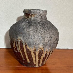 【洛座】古い常滑壺 室町時代 ＜茶道具花生 花入 花瓶