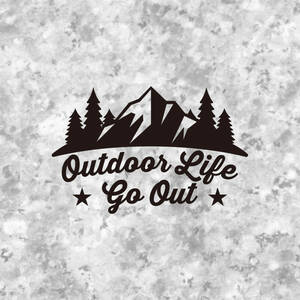 送料無料◆Outdoor Life Go Out カッティングステッカー◆ブラック｜15×9.75cm｜超防水 UVカット 屋外使用可【C037】