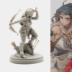 送料無料…38mm 1/35 KINGDOM DEATH キングダム・デス Ranger Echoes of Death 2KD 女性戦士 未塗装 キット フィギュア H165