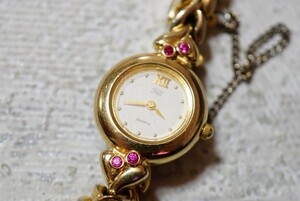 1718 VEGA/ベガ Fill/フィル ルビー 腕時計 ブランド ヴィンテージ アクセサリー アンティーク クォーツ 宝石 時計 不動品