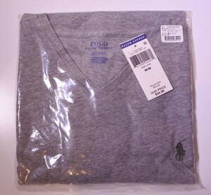 POLO RALPH LAUREN ポロ ラルフローレン Tシャツ Vネック 半袖 Mサイズ 霜降りグレー 未使用 fkdyu a201h0422