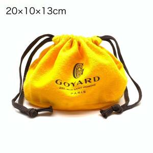GOYARD ゴヤール 巾着 布袋 黄色 イエロー ダストパック 保存袋 巾着ポーチ マルチケース 付属品 20×10×13cm 管理RY230