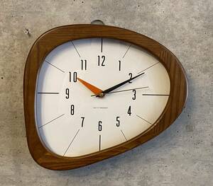 Atomic design wood Wall Clock(検索 アトミック,北欧ビンテージ,サンバースト,ミッドセンチュリー,イームズ,50