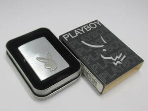 U64 〇ZIPPO　※未使用　プレイボーイ　バニー　メタル貼り　PLAYBOY BUNNY 2002年製　ジッポ　喫煙具　ライター