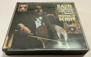 EMI 初期 西独盤 2CD ハインリヒ・シフ Heinrich Schiff バッハ : 無伴奏チェロ組曲 全集 J.S.Bach シフ 希少盤 W.Germany SONOPRESS