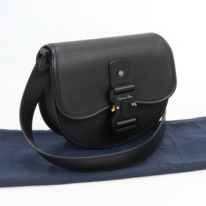 中古美品ディオールChristian Dior ギャロップ バッグ ミニ カーフ 1ADPO033LAC H00N ブラック系　 ランク：S us-1 レディース