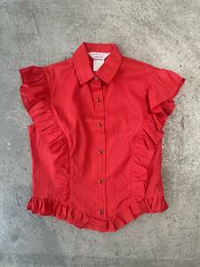 超希少！初見！未使用品！70s 80s 90s HbarC ウェスタンシャツ western フリル ロカビリー TOGA トーガ Brighton ロデオ(red)