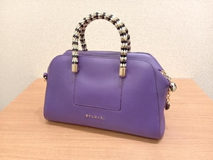 お値下げしました BVLGARI／22823407／パープルセルペンティ／ハンドバッグ