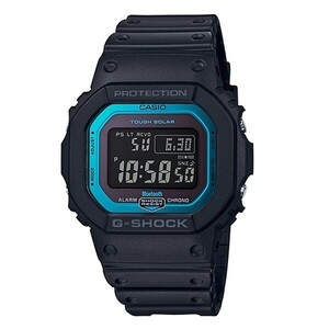 カシオ Gショック メンズ ソーラー電波時計 Bluetooth搭載 デジタル 黒 ブラック＆ブルー GW-B5600-2 腕時計 プレゼント 誕生日プレゼント