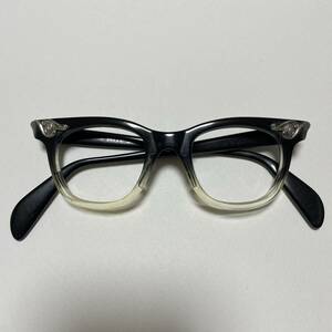 超希少 40s 50s AMERICAN OPTICAL アールデコ 2トーン メガネ アメリカンオプティカル 42/20 ビンテージ アンティーク 眼鏡 サングラス AO