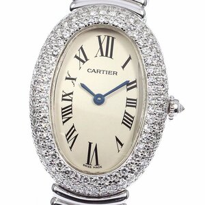 カルティエ CARTIER WB5006L2 ベニュワール K18WG ダイヤベゼル クォーツ レディース _785582