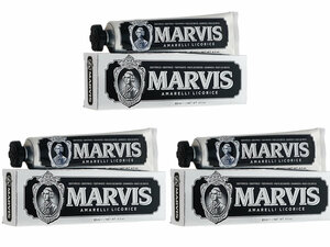 マービス(Marvis)アマレッリリコラス・トゥースペースト85ml お得な3本セット イタリア製歯磨き　海外直送品