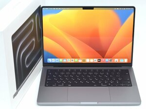 人気！美品 保証残 MacBook Pro (14-inch, M3, Nov 2023) MTL73J/A 8C/10C メモリ:8GB SSD:512GB スペースグレイ 付属品未使用 KWPL
