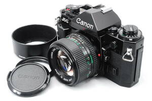 【意外と綺麗・シャッター鳴き無し】★キャノン・モルト新品交換済★ Canon A-1 #0690 + CANON LENS NEW FD 50㎜ f/1.4 #0691