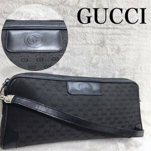 美品 GUCCI グッチ GG柄 2way アクセサリーポーチ ショルダーバッグ クラッチバッグ 