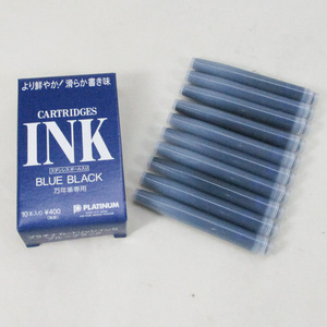 送料無料 カートリッジインク プラチナ万年筆 水性染料インク SPSQ-400 #3 ブルーブラックｘ１０本入り 日本正規品ｘ３箱/卸