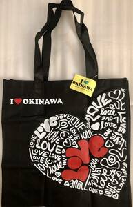 I LOVE OKINAWA　(I ハート OKINAWA)　エコ・トートバッグ　！！　☆新品☆