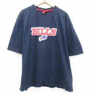 XL/古着 半袖 ビンテージ Tシャツ メンズ 00s NFL バッファロービルズ 紺 ネイビー アメフト スーパーボウル 23mar22 中古