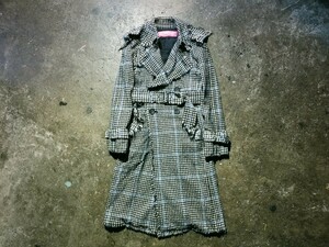 JUNYA WATANABE MAN PINK 03AW ウール縮絨トレンチコート 2003AW AD2003 ジュンヤワタナベマンピンク COMME des GARCONS コムデギャルソン