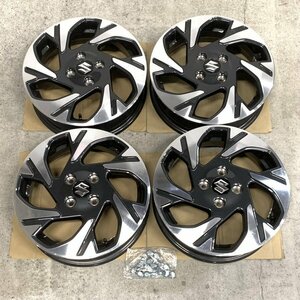 SUZUKI スズキ スペーシア カスタム MK54S 4本組 純正ホイール 4本セット 15x4.5J PCD100 4穴 OFF+45　ナット16個付き○現状品