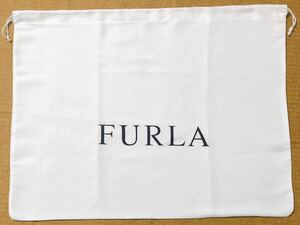 フルラ「FURLA」バッグ保存袋 (1971) 正規品 付属品 布袋 巾着袋 布製 ホワイト 50×39cm バッグ用 大きめ