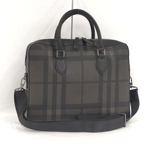 【中古】BURBERRY 2WAY ハンドバッグ ショルダーバッグ レザー ブラウン系