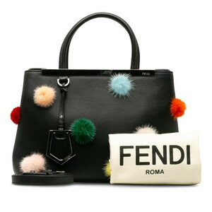 フェンディ プチトゥージュール ハンドバッグ ショルダーバッグ 2WAY 8BH253 ブラック レザー レディース FENDI 【中古】