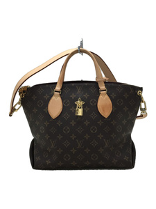 LOUIS VUITTON◆フラワー・ジップドトートMM_モノグラム_BRW/M44360/PVC/表面べたつき