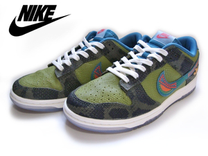 美品NIKE DUNK LOW SIEMPRE FAMILIA DO2160-335 US8 26cm シエンプレ ファミリア ローダンク/グリーン/レザースエード ミクトラン イグアナ