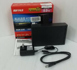 BUFFALO　バッファロー　パソコン用　 外付けHDD　HD-GD8.0U3D　8TB　ハードディスク　付属品　説明書付　フォーマット済