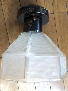 昭和レトロ 天井照明 ガラス製シーリングライト