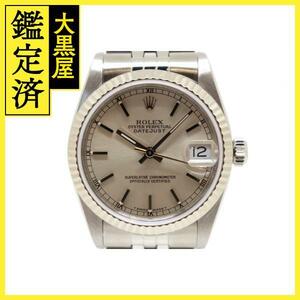 U番 1997年頃製 ROLEX ロレックス デイトジャスト 68274 31mm ボーイズ SS/WG シルバー文字盤 自動巻き【200】