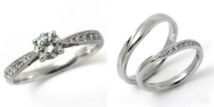 婚約指輪 安い 結婚指輪 セットリングダイヤモンド プラチナ 0.3カラット 鑑定書付 0.333ct Gカラー VS1クラス 3EXカット H&C CGL