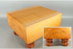 [URA]本榧製足付将棋盤/厚み14.2cm/約9kg/12-g12-56　(検索)骨董/将棋駒/駒台/榧/カヤ/囲碁/将棋/碁笥/娯楽/趣味/碁石