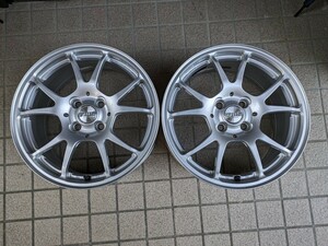 TWS 鍛栄舎 T66-F 2本 16X7.0J +45 PCD100 4H 4穴 グロスシルバー 16インチ 7J +45 超軽量 鍛造 RAYS ADVAN ENKEI WedsSport WORK SSR BBS