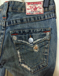 スタイリスト出品!!! 18年以上前の初期もの? TRUERELIGION USA製 JOEY 24インチ RN#112790 ブーツカットフレアライン 上野商会で購入