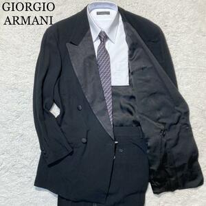 【未使用級】ジョルジオアルマーニ タキシード 黒 サイドライン 50 XL