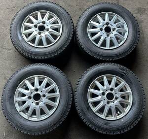 送料無料　145/80R12 80/78N LT（ダンロップ）WINTER MAXX SV01 アルミホイール付き　PCD100 12×3.50B IS45ハブ径66 4本　C.78