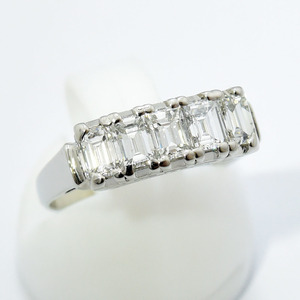 銀座ミワ リング GINZA MIWA 指輪 ダイヤモンド 1.27 PT900 約11号 新品仕上げ 中古