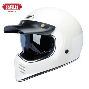 【BEASLEY】フルフェイスモーターサイクルヘルメット　IVORY 　アイボリー　Z-502S