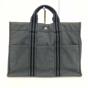 HERMES エルメス トートバッグ グレー系 フールトゥ【CCAX3011】