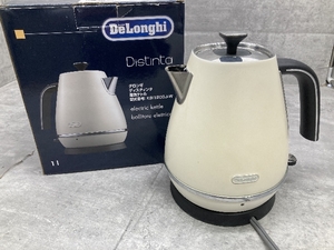 E4a Delonghi デロンギ ディスティンタ 電気ケトル ケトル KBI1200J-W キッチン用品 家電 動作未確認 ジャンク扱い