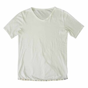 VISVIM ビズビム 13SS 0113105009002 SUBLIG V-NECK TEE Vネック パイピング Tシャツ 半袖 ホワイト系 1【中古】 【即決】