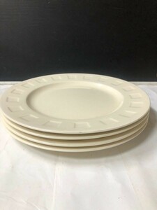 G525 送料無料 白磁 b.c.L 洋食器 中皿 お皿セット4枚 食器 和食器 大皿 美品 陶磁器