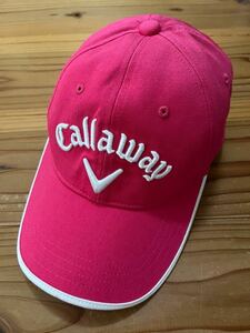 Callaway ゴルフキャップ 美品 ピンク クマ キャロウェイ GOLF ゴルフウェア 帽子 CAP キャップ ベアーちゃん